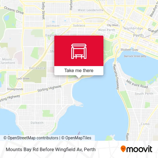 Mapa Mounts Bay Rd Before Wingfield Av