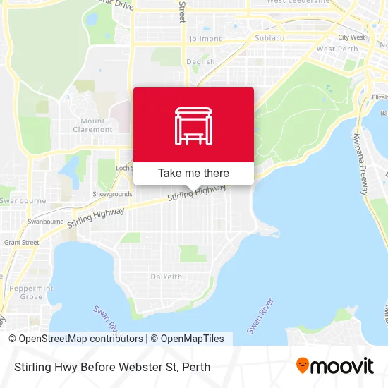 Mapa Stirling Hwy Before Webster St