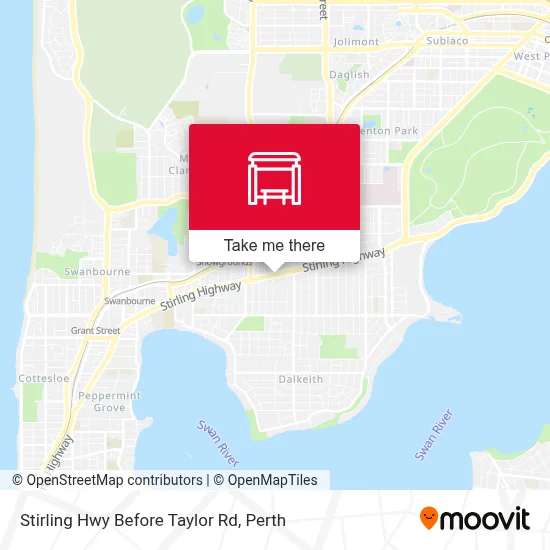 Mapa Stirling Hwy Before Taylor Rd
