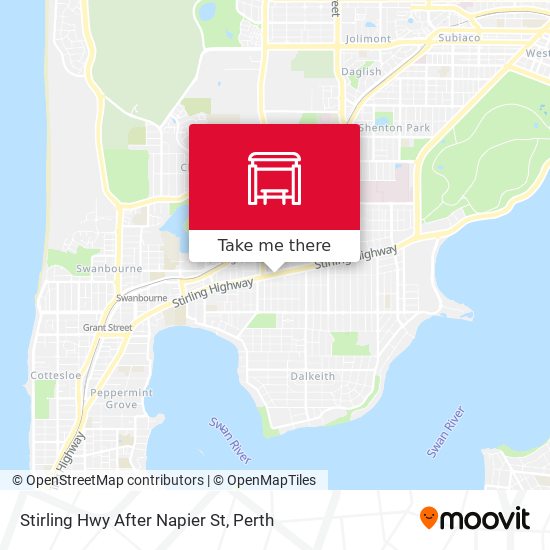 Stirling Hwy After Napier St map