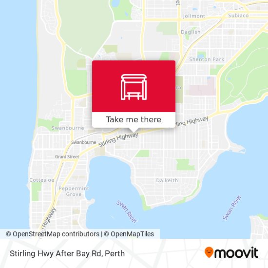 Stirling Hwy After Bay Rd map