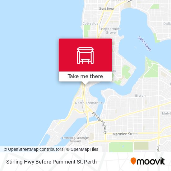 Stirling Hwy Before Pamment St map