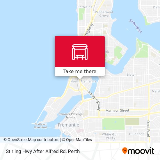 Stirling Hwy After Alfred Rd map