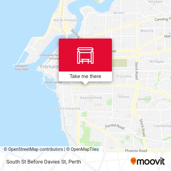 Mapa South St Before Davies St