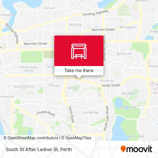 Mapa South St After Ladner St