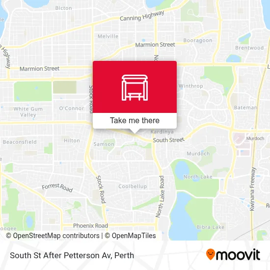 Mapa South St After Petterson Av