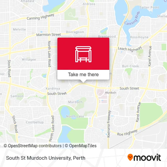 South St Murdoch University map