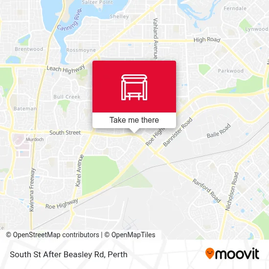 Mapa South St After Beasley Rd