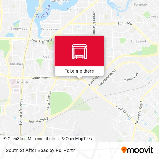 Mapa South St After Beasley Rd