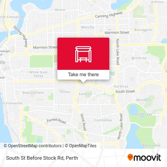 Mapa South St Before Stock Rd