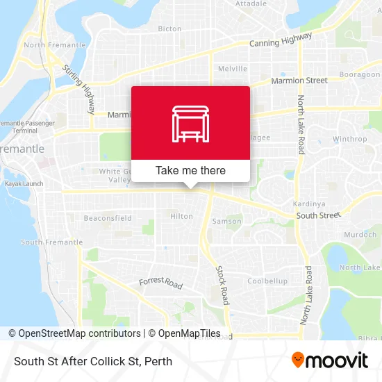 Mapa South St After Collick St