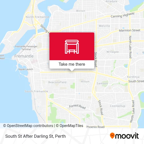 Mapa South St After Darling St