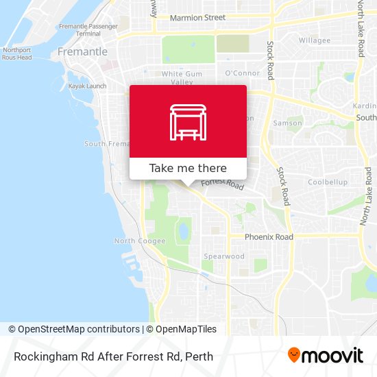 Rockingham Rd After Forrest Rd map