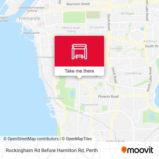 Mapa Rockingham Rd Before Hamilton Rd