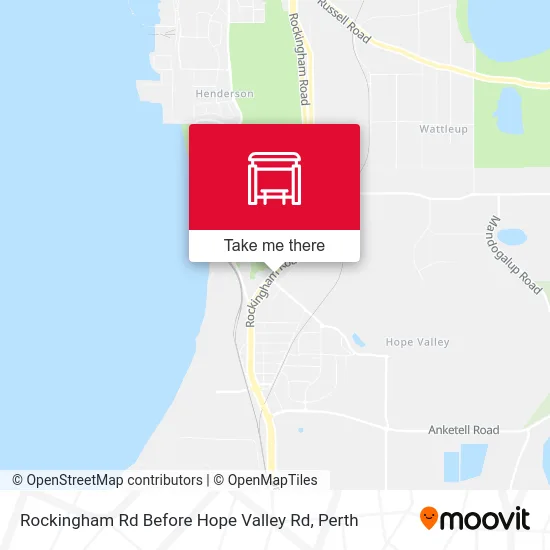 Mapa Rockingham Rd Before Hope Valley Rd