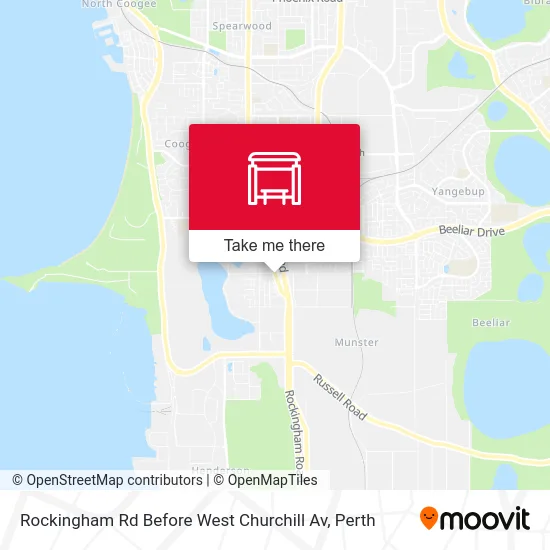 Mapa Rockingham Rd Before West Churchill Av