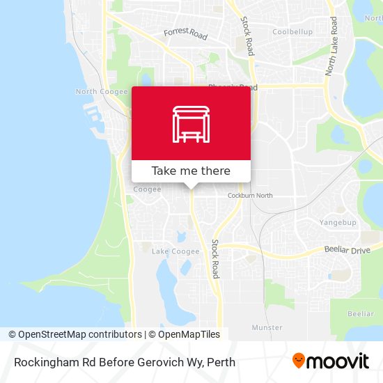 Rockingham Rd Before Gerovich Wy map