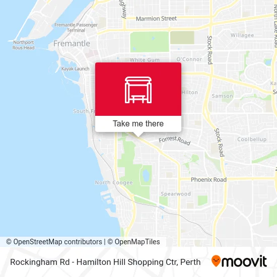 Mapa Rockingham Rd - Hamilton Hill Shopping Ctr