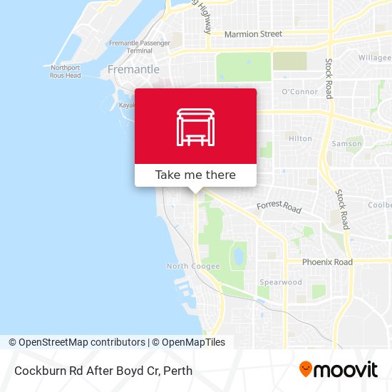 Cockburn Rd After Boyd Cr map