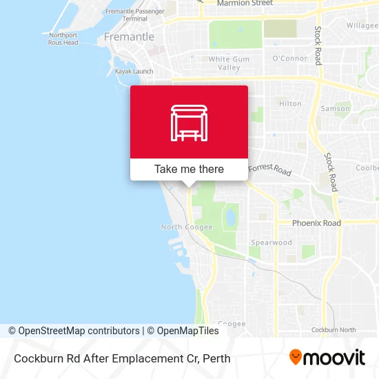 Mapa Cockburn Rd After Emplacement Cr