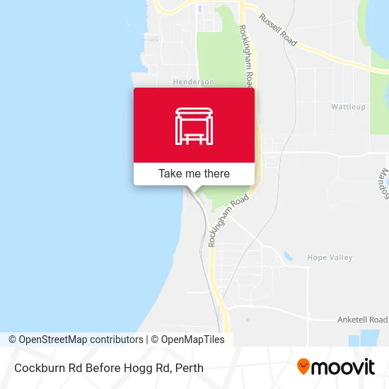 Mapa Cockburn Rd Before Hogg Rd