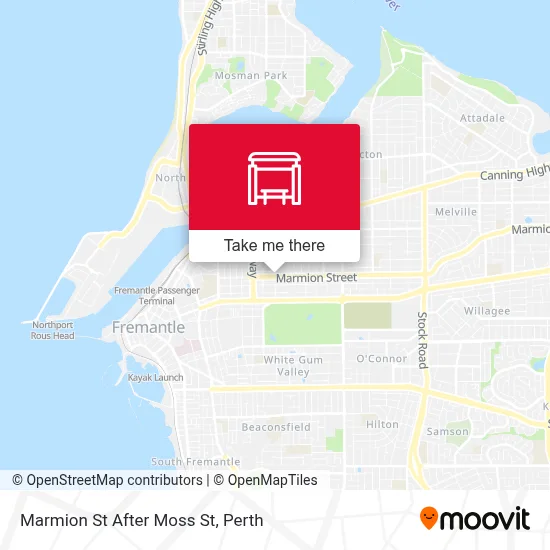 Mapa Marmion St After Moss St