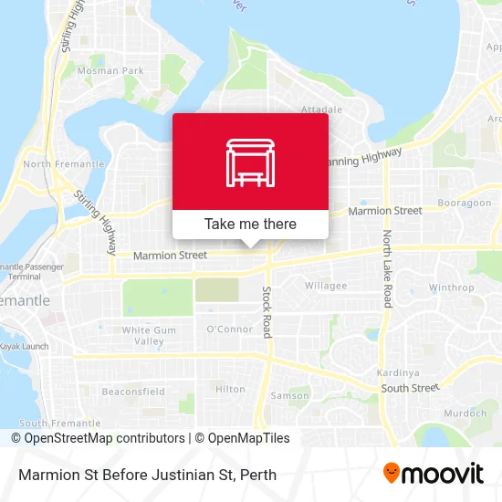 Mapa Marmion St Before Justinian St