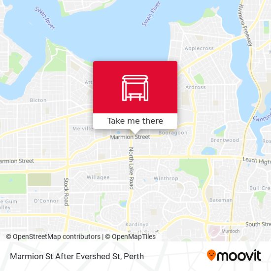 Marmion St After Evershed St map