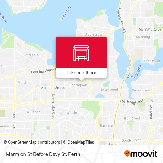 Mapa Marmion St Before Davy St