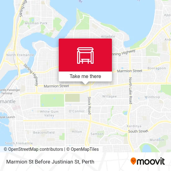 Mapa Marmion St Before Justinian St