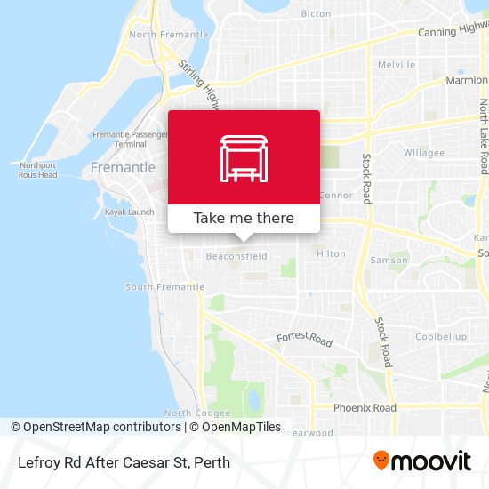 Lefroy Rd After Caesar St map