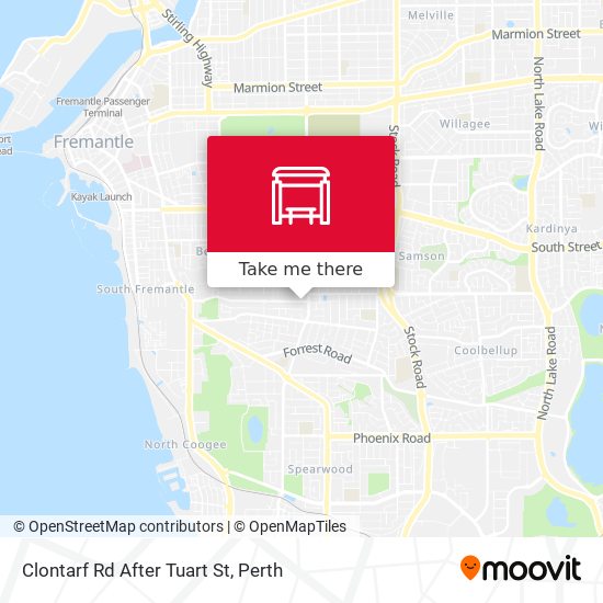 Clontarf Rd After Tuart St map