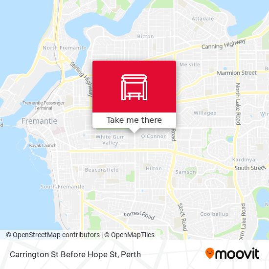 Carrington St Before Hope St map
