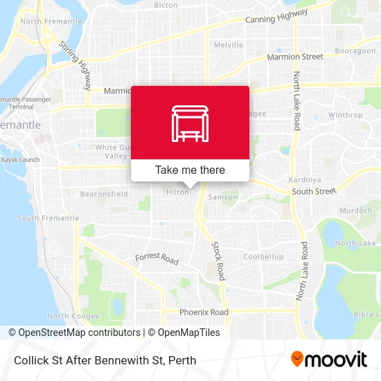 Mapa Collick St After Bennewith St