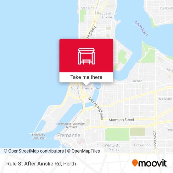 Mapa Rule St After Ainslie Rd