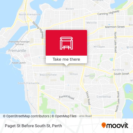 Paget St Before South St map