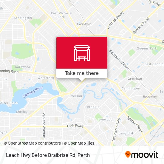 Leach Hwy Before Braibrise Rd map
