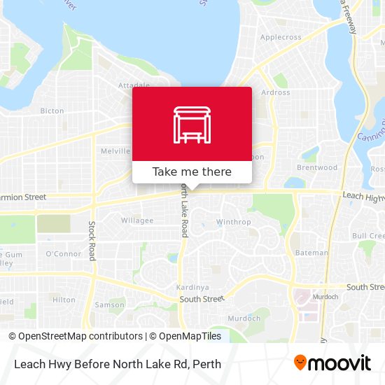 Leach Hwy Before North Lake Rd map