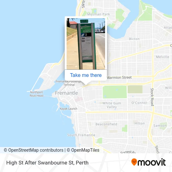 Mapa High St After Swanbourne St