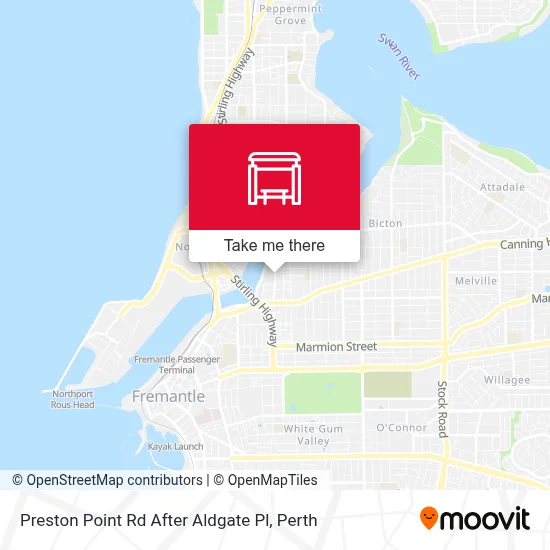 Mapa Preston Point Rd After Aldgate Pl