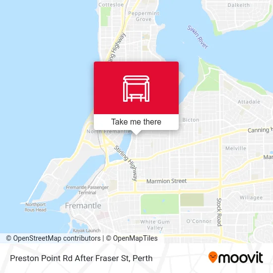 Mapa Preston Point Rd After Fraser St