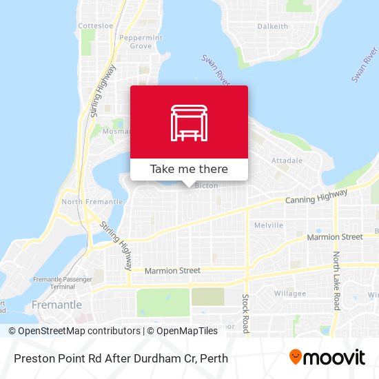Preston Point Rd After Durdham Cr map