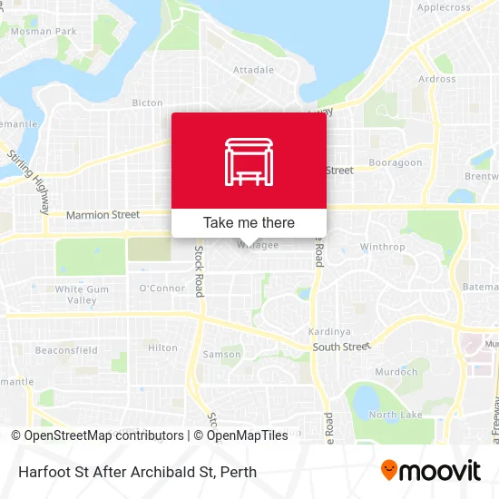 Mapa Harfoot St After Archibald St