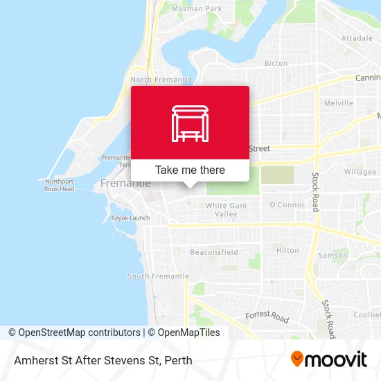 Mapa Amherst St After Stevens St