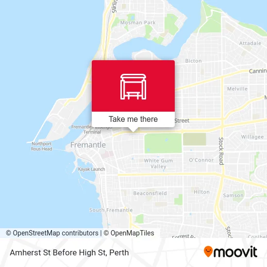 Mapa Amherst St Before High St