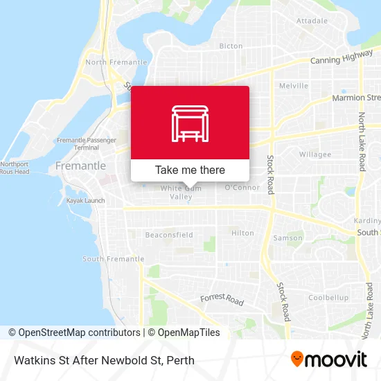 Mapa Watkins St After Newbold St