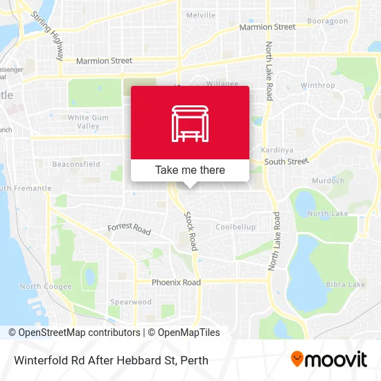 Mapa Winterfold Rd After Hebbard St