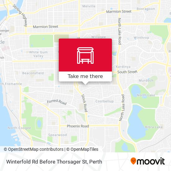 Winterfold Rd Before Thorsager St map