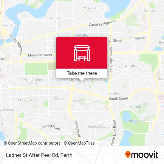 Mapa Ladner St After Peel Rd