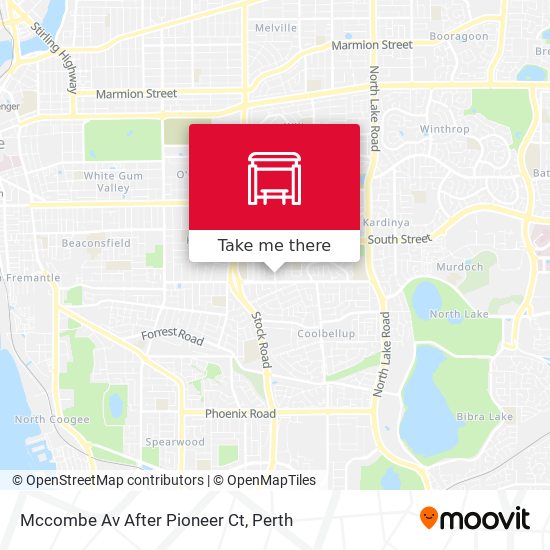 Mccombe Av After Pioneer Ct map